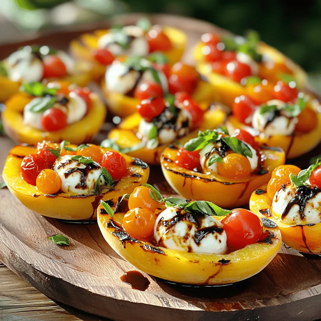 Caprese Stuffed Grilled Peaches Leckerer Grillgenuss