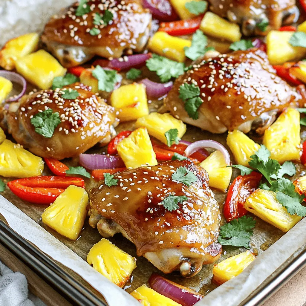 Sheet Pan Hawaiian Chicken Einfach und Köstlich Zubereiten