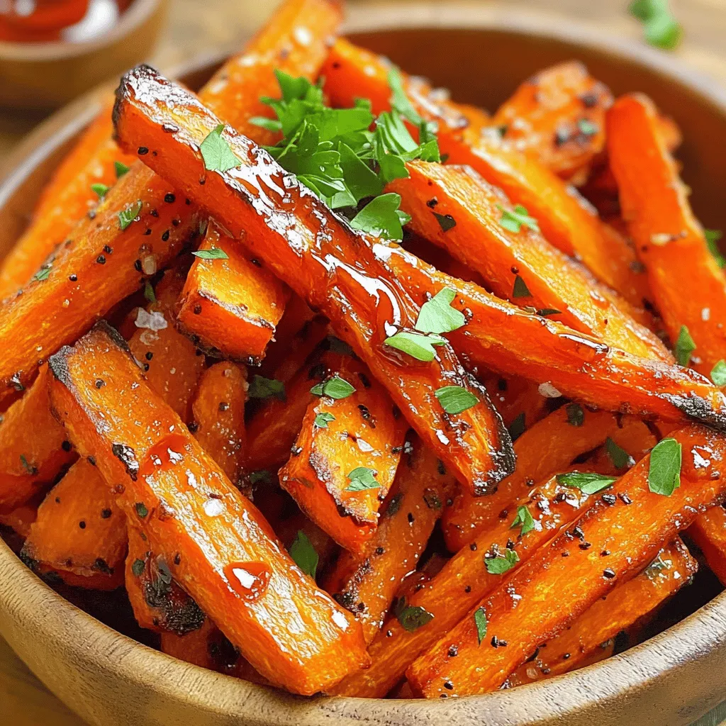Sriracha Roasted Carrot Fries Würziges Geschmackserlebnis