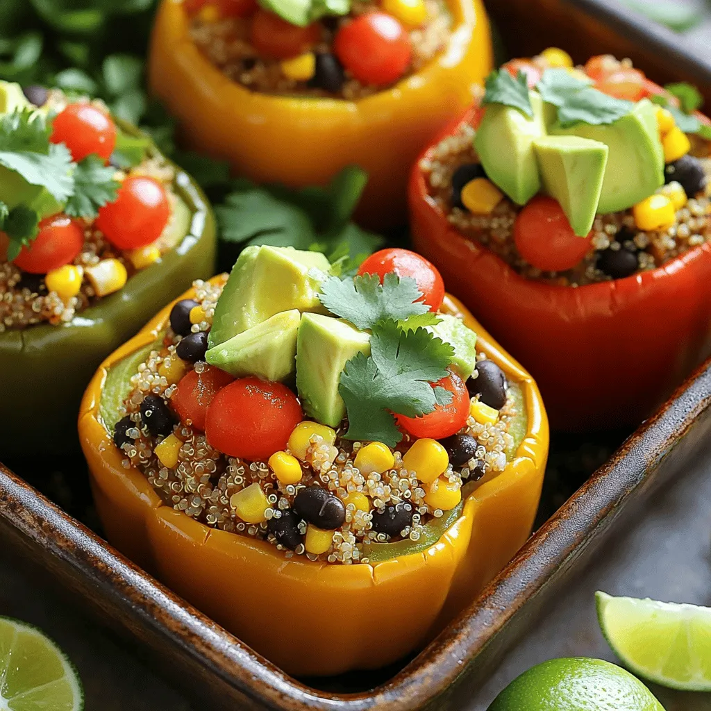 Gefüllte Paprika mit Quinoa Einfach und Lecker