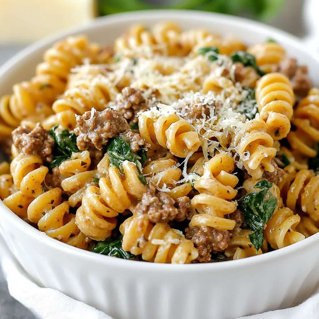 High Protein Creamy Beef Pasta Einfaches Rezept