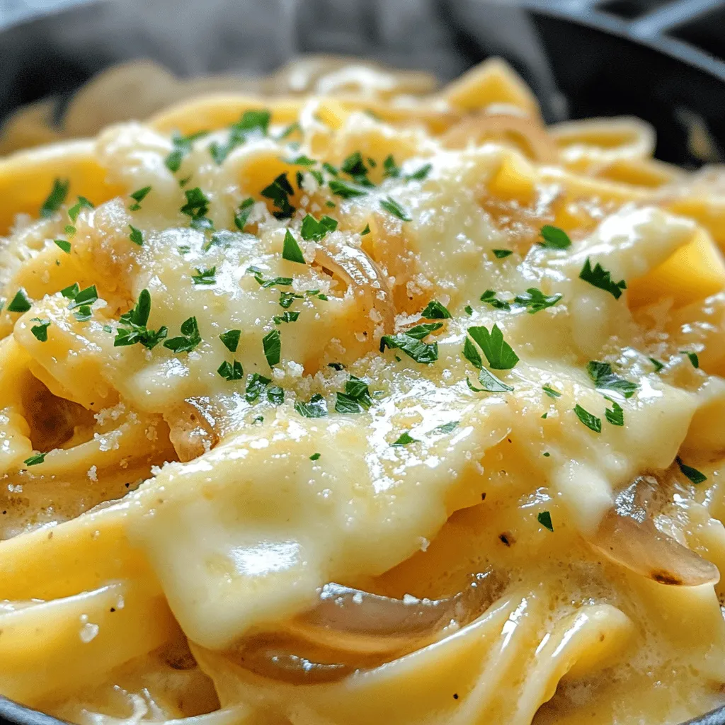 One Pot French Onion Pasta Schnelle und einfache Küche