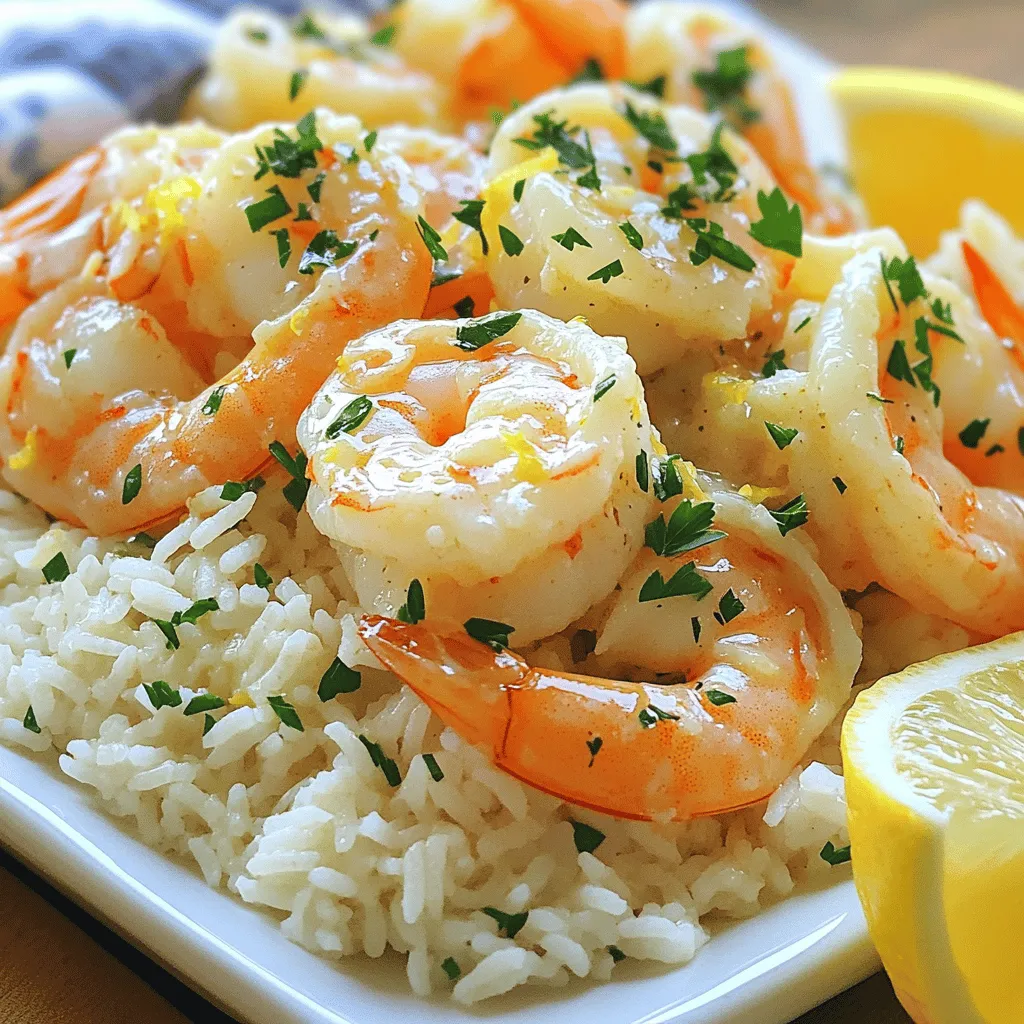 Knoblauchbutter Garnelen und Reis Sorgfältig Zubereiten