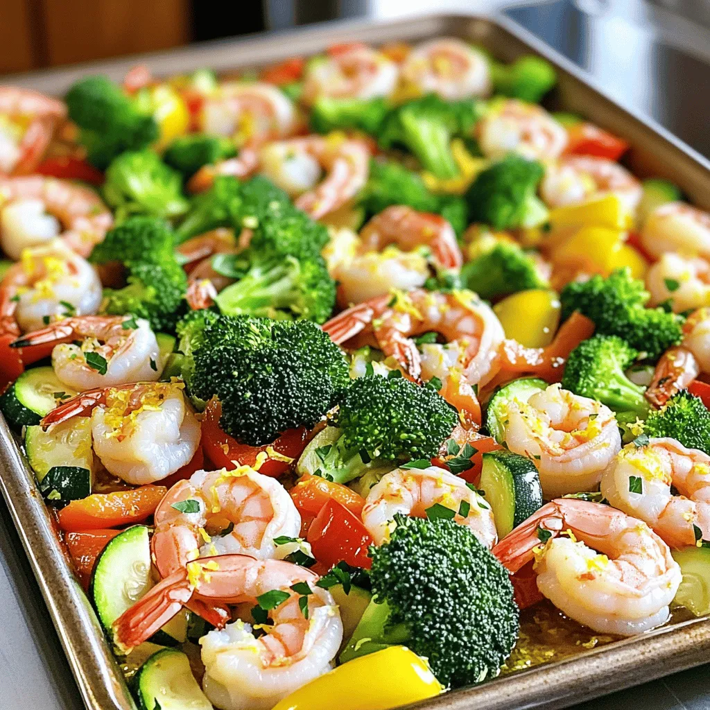 Sheet-Pan Lemon Garlic Shrimp &#038; Veggies Leckeres Gericht