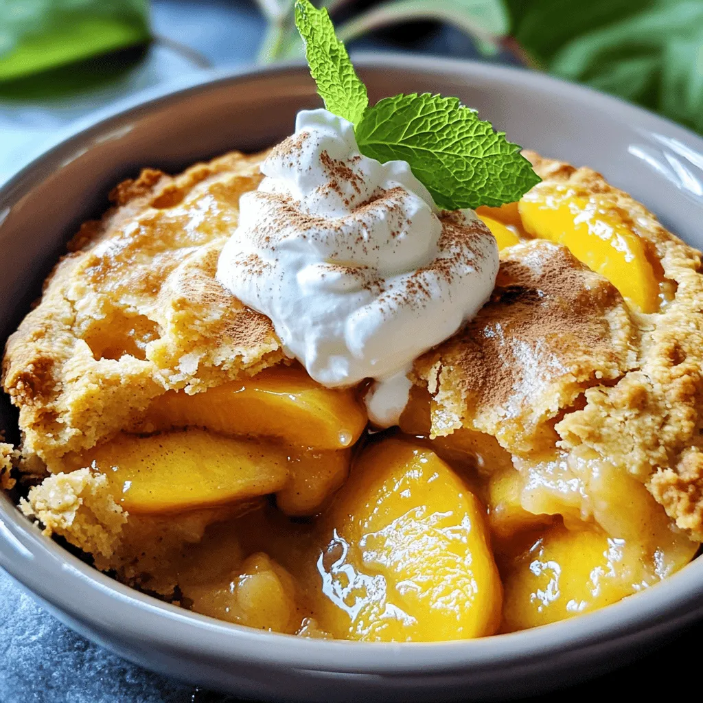 Frischer Pfirsich-Cobbler Einfaches und Köstliches Rezept