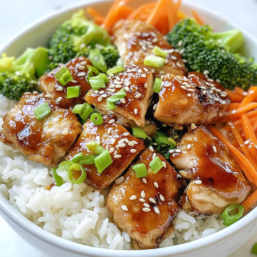 Sweet and Sticky Chicken Rice Bowls Rezept für Genießer
