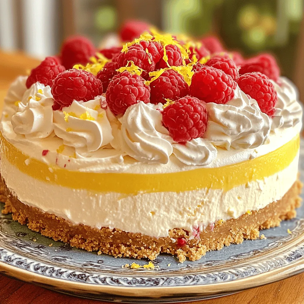 Lemon Raspberry Cream Cheesecake Frisch und Lecker