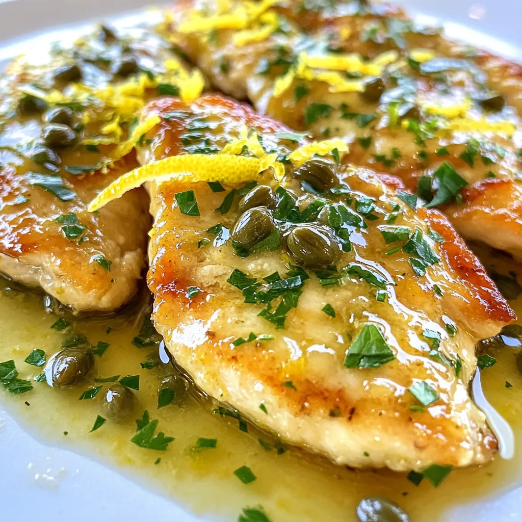 Hähnchen Piccata mit Zitronensauce Einfaches Rezept