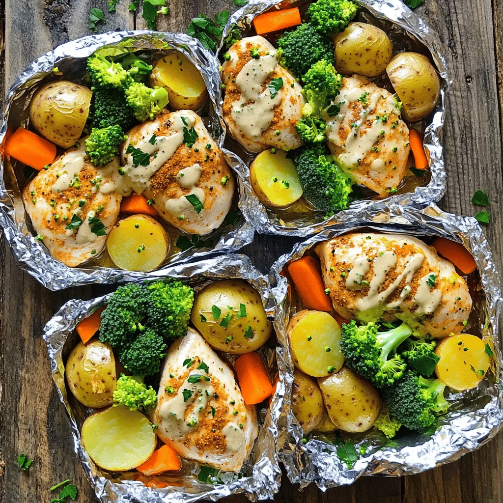 Ranch Chicken Foil Packets Einfach und Lecker Zubereiten