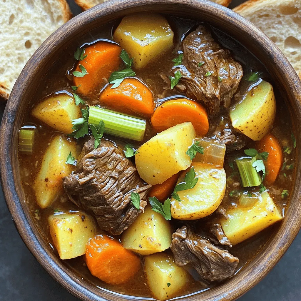 - 800 g Rindfleisch, gewürfelt (z.B. Schulter oder Oberschale) - 4 mittelgroße Karotten, in Scheiben geschnitten - 3 Kartoffeln, gewürfelt