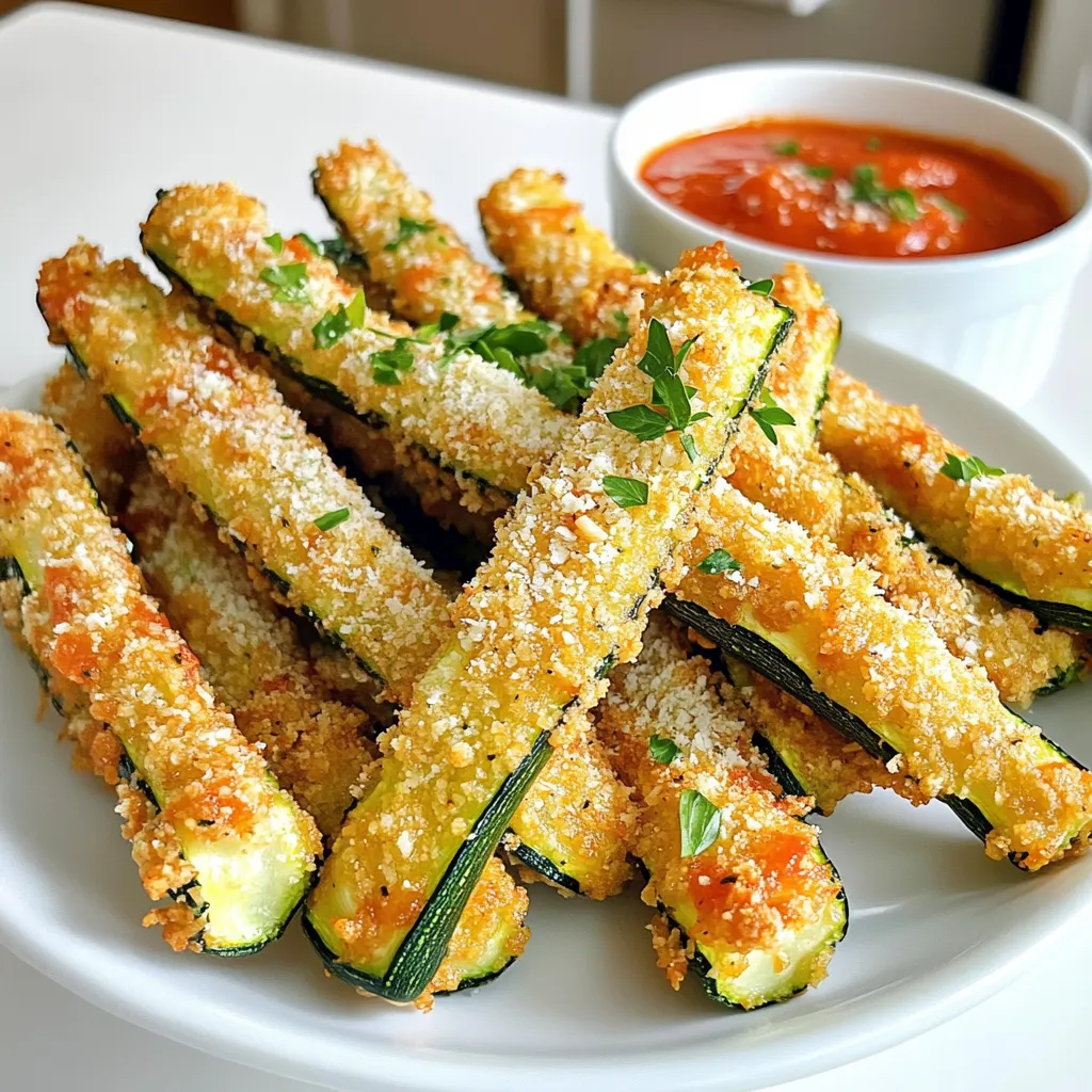 Air Fryer Parmesan Zucchini Fries Knusprig und Lecker