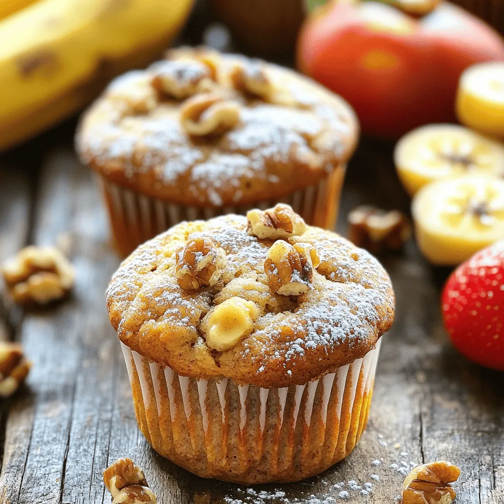 Gesunde Bananen-Hafer-Muffins Einfaches Rezept