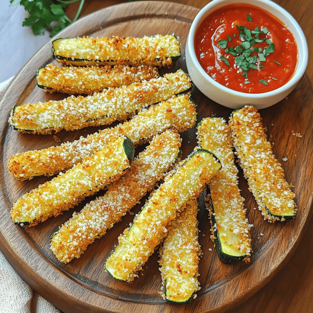 Air Fryer Parmesan Zucchini Fries Knusprig und Lecker