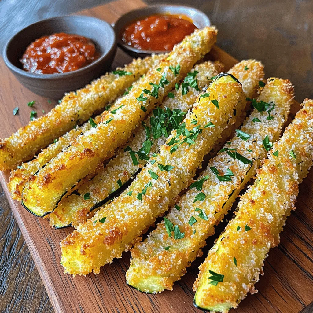 Baked Parmesan Zucchini Fries Knusprig und Lecker