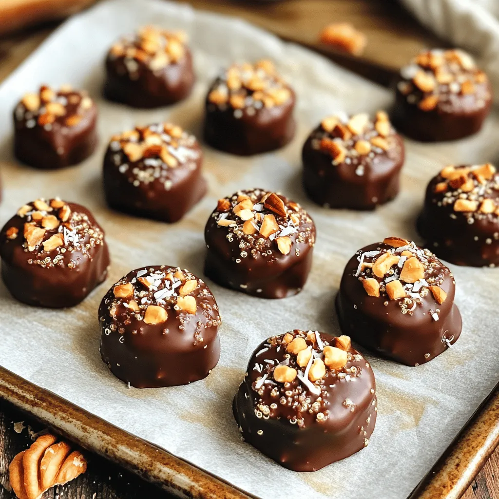 Nahrhafte Dunkle Schokoladen-Quinoa-Bisse Rezept