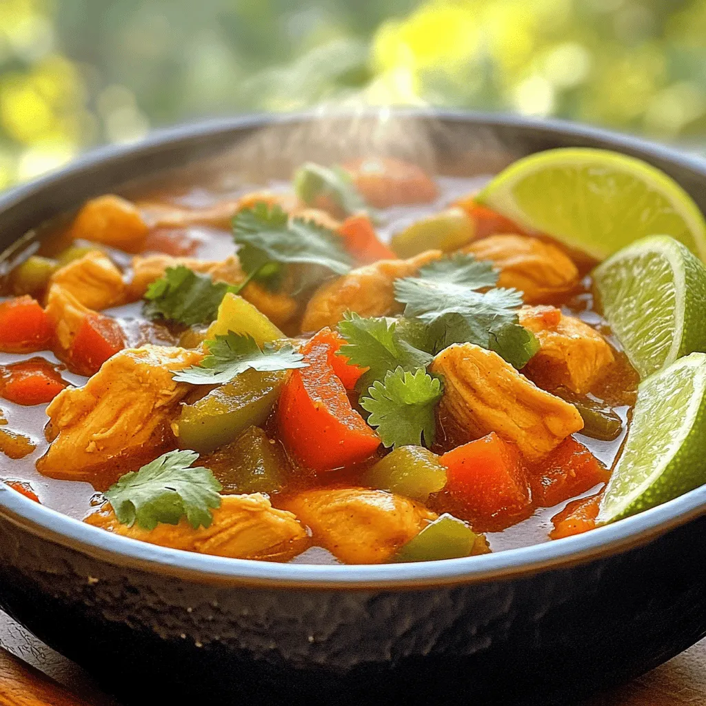 Einfaches Chicken Fajita Soup Schnelles und Leckeres Gericht