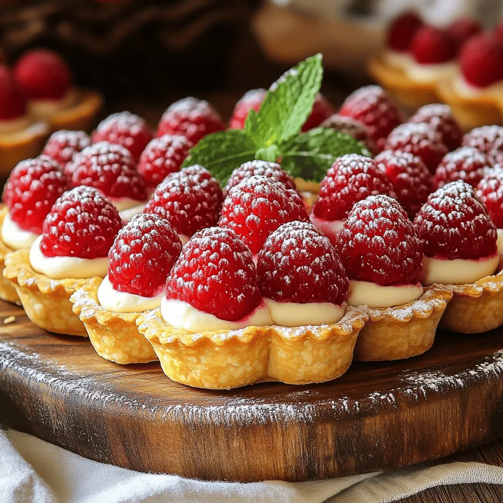 Leckere Himbeer-Vanille-Törtchen für dein Fest