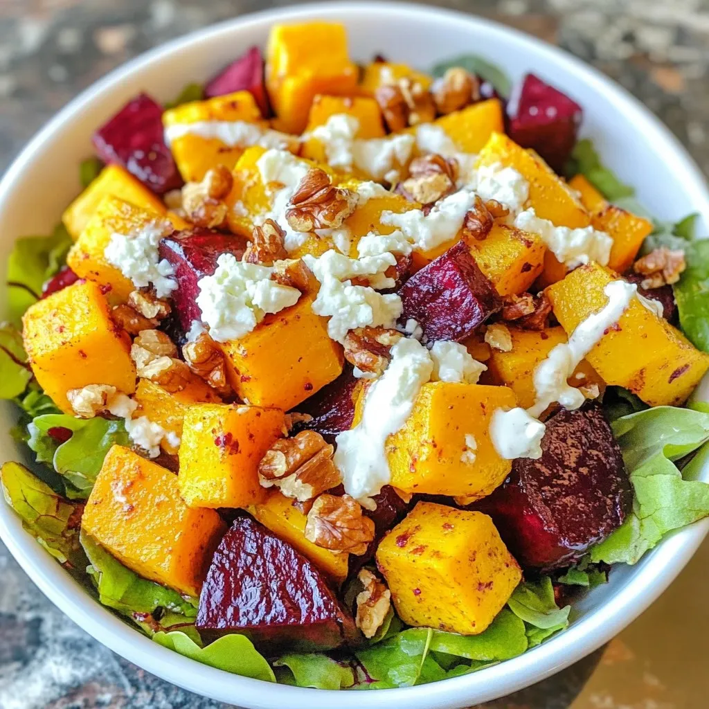 Rösti Rote Bete &#038; Süßkartoffel Salat mit Feta-Joghurt