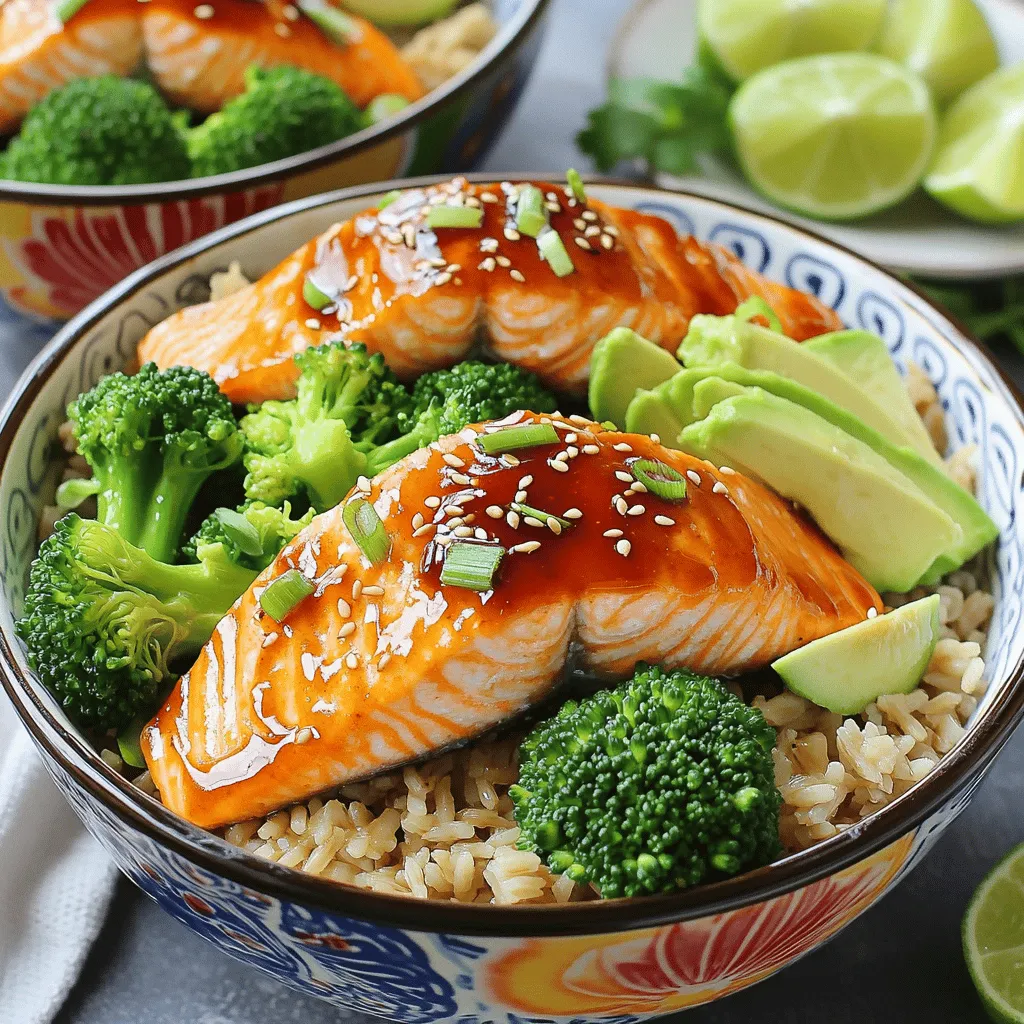 Air Fryer Honey Sriracha Salmon Bowls Gehaltvoller Genuss