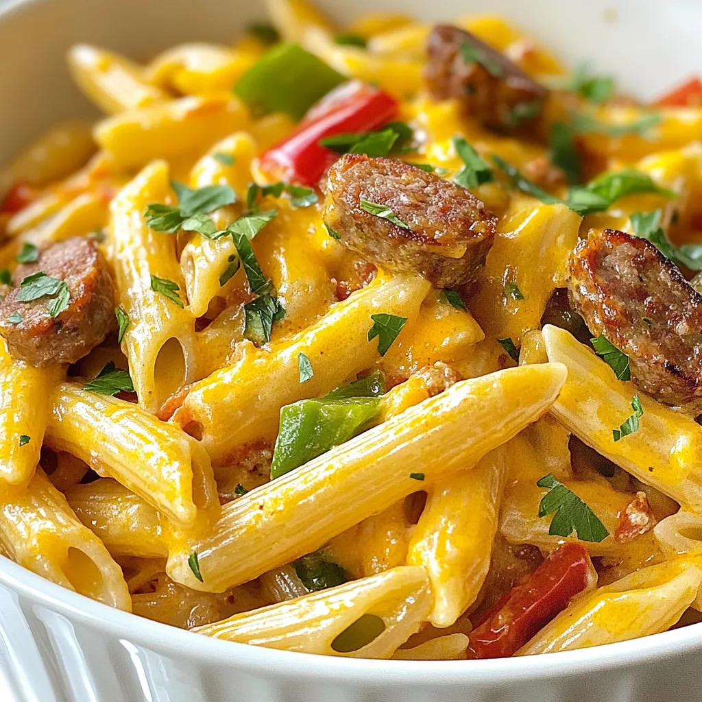 Cremige Cajun-Wurst-Pasta Einfach und Lecker Kochen