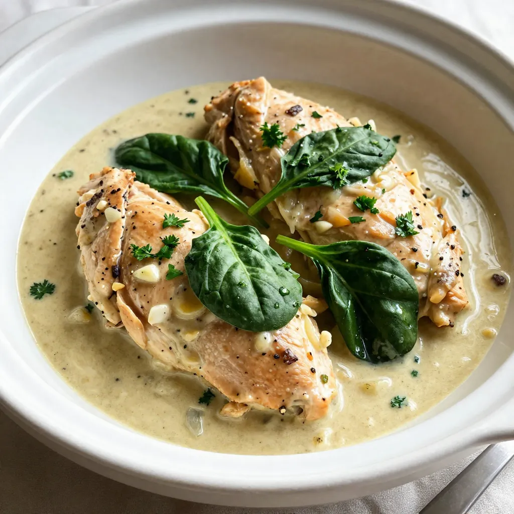 Slow Cooker Creamy Chicken Lecker und Einfach Gericht