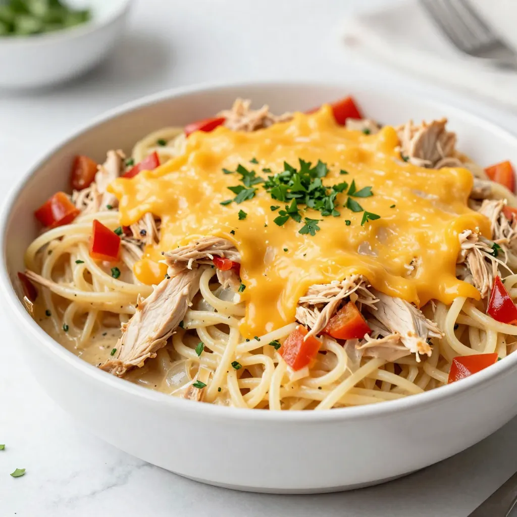 Köstlicher Southern Chicken Spaghetti Casserole Genuss