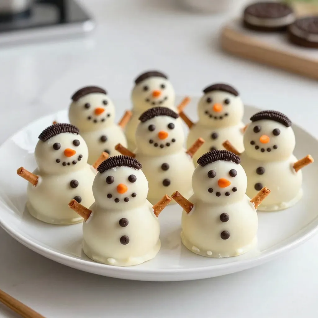 Schmackhafte Snowman Oreo Truffles für Feste