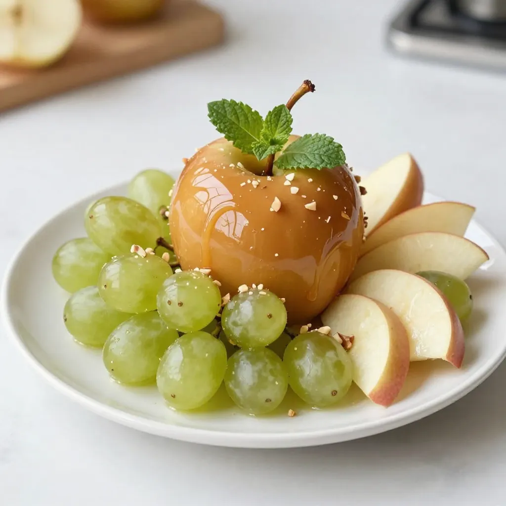 Karamell-Apfel-Trauben köstlich und einfach zubereiten