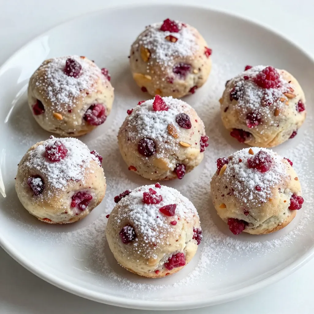 Leckere Himbeer Almond Schneeball Kekse einfach backen