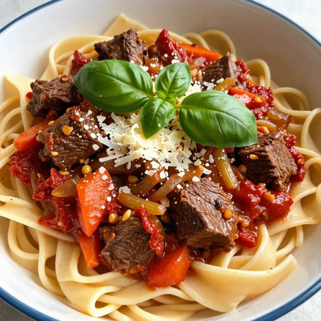 Slow Cooker Beef Ragu Einfache und schmackhafte Mahlzeit