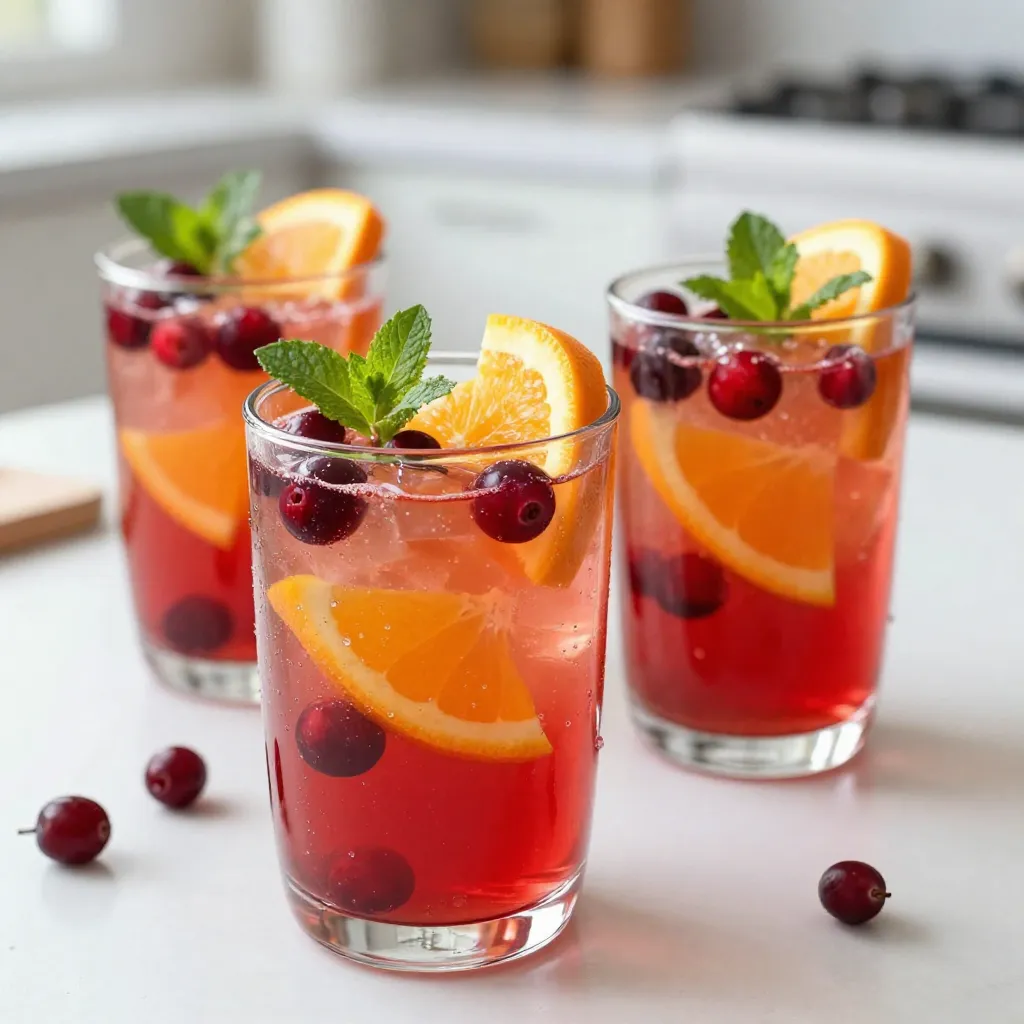 Cranberry Holiday Spritzer Frisch und Erfrischend