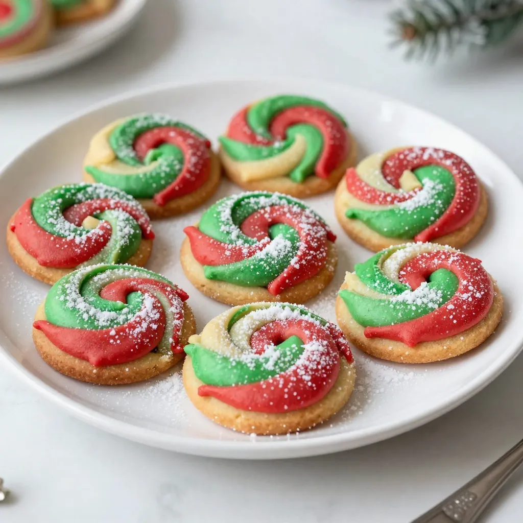 Fröhliche Christmas Pinwheel Cookies Kinder Lieblingskekse
