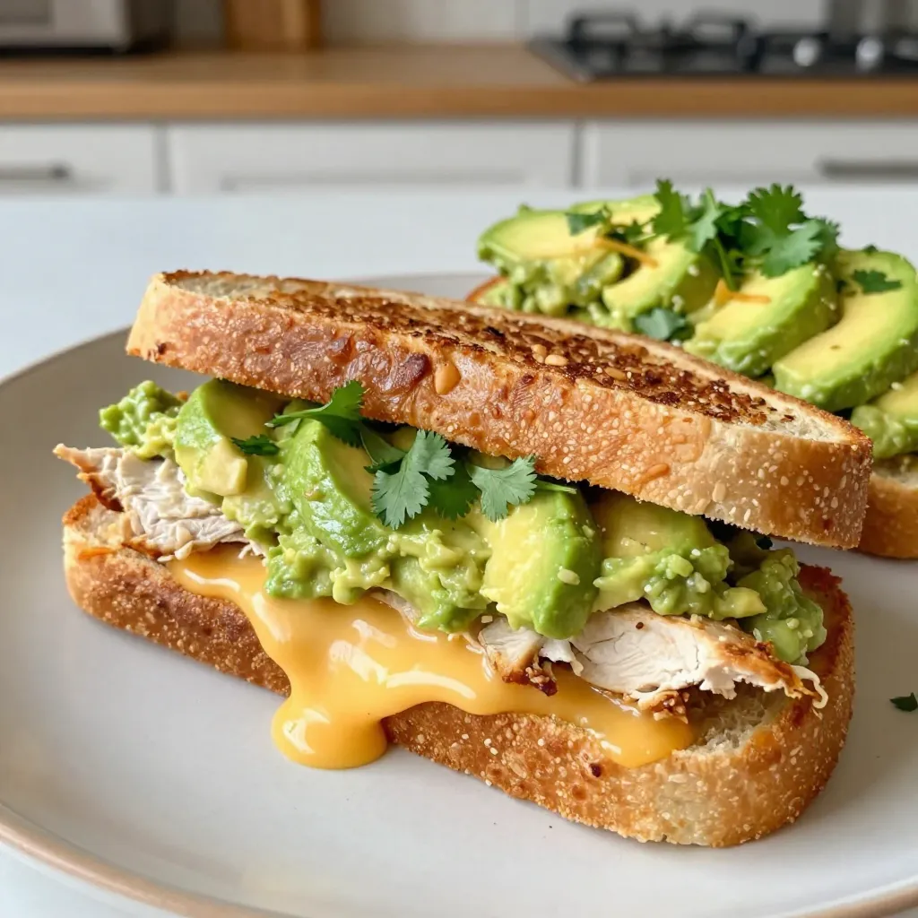 Köstliches Chicken Avocado Melt Einfach und Nährend