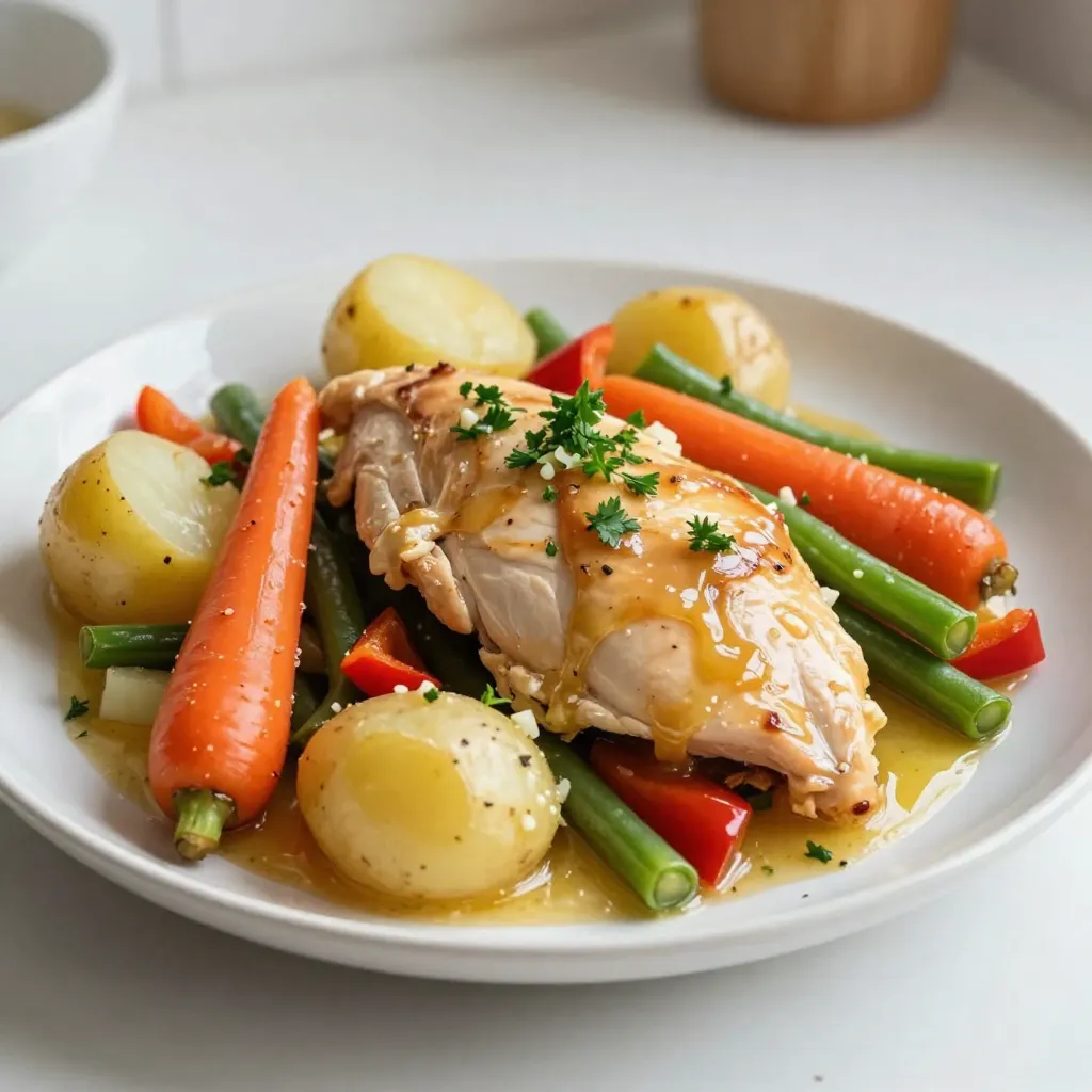Leckeres Slow Cooker Garlic Butter Chicken &#038; Veggies