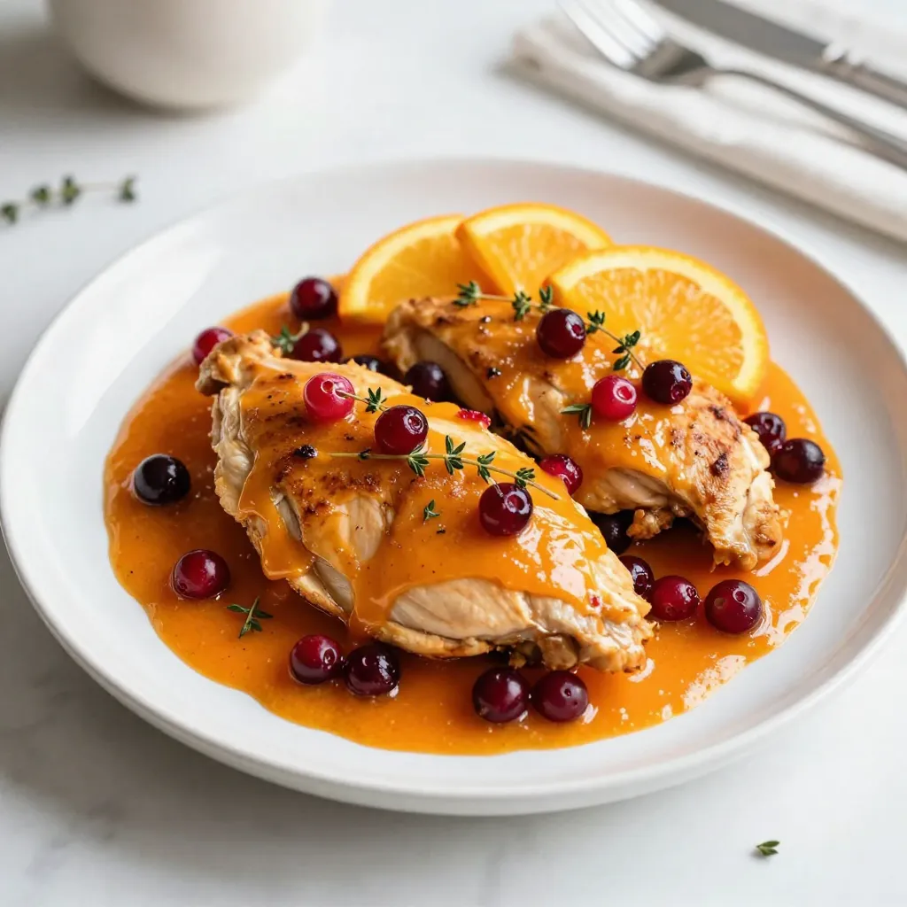 Skillet Cranberry Orange Chicken mit frischen Zutaten