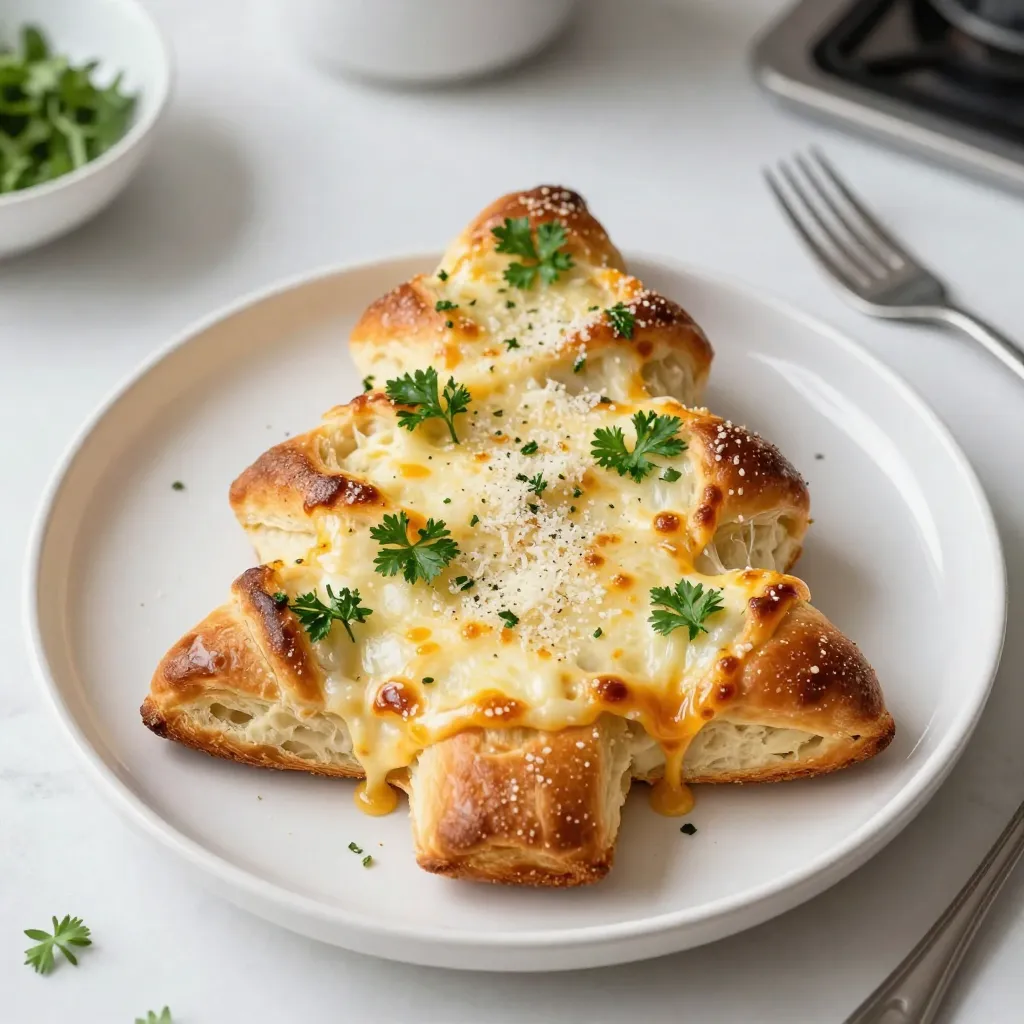 Käse Weihnachtsbaum Pull-Apart Brot Einfaches Rezept