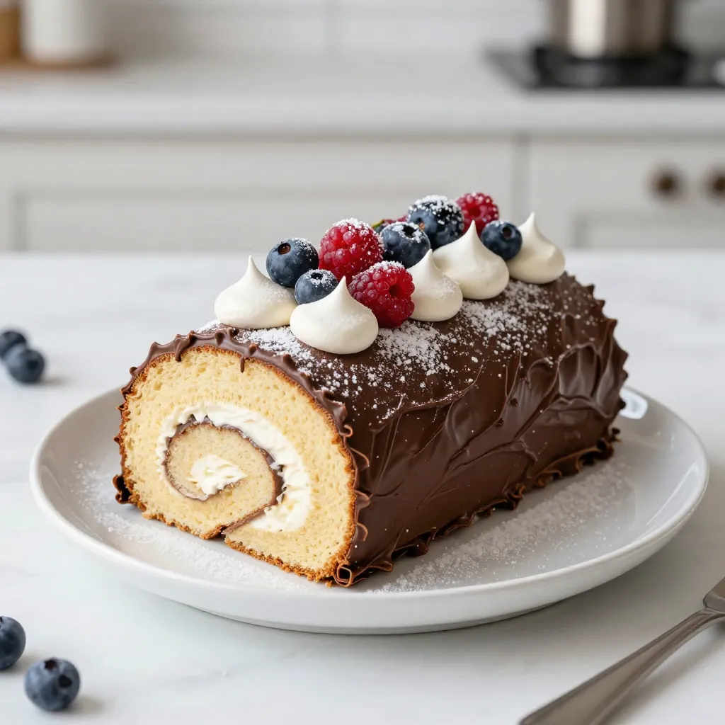 Classic Bûche de Noël Einfache und köstliche Anleitung