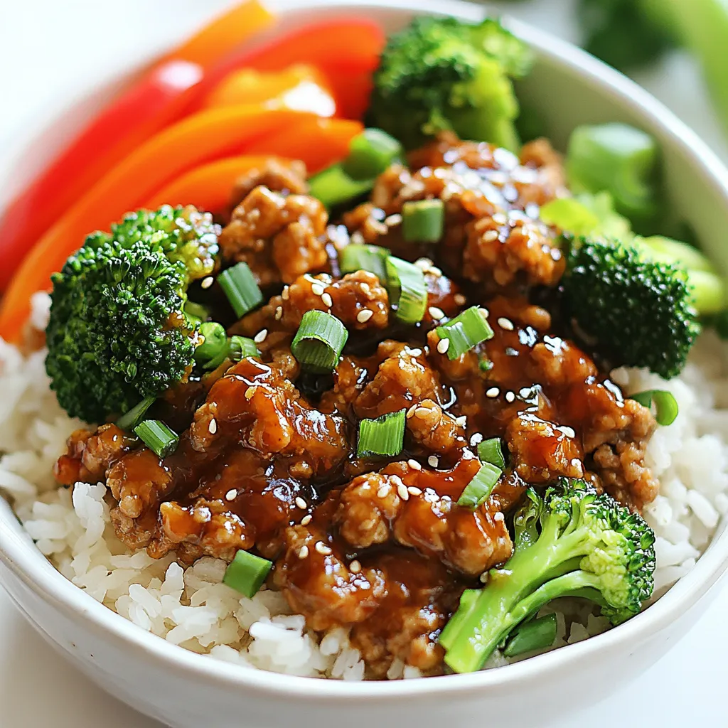 Teriyaki Truthahn-Reis-Bowls Schnelle und einfache Mahlzeit