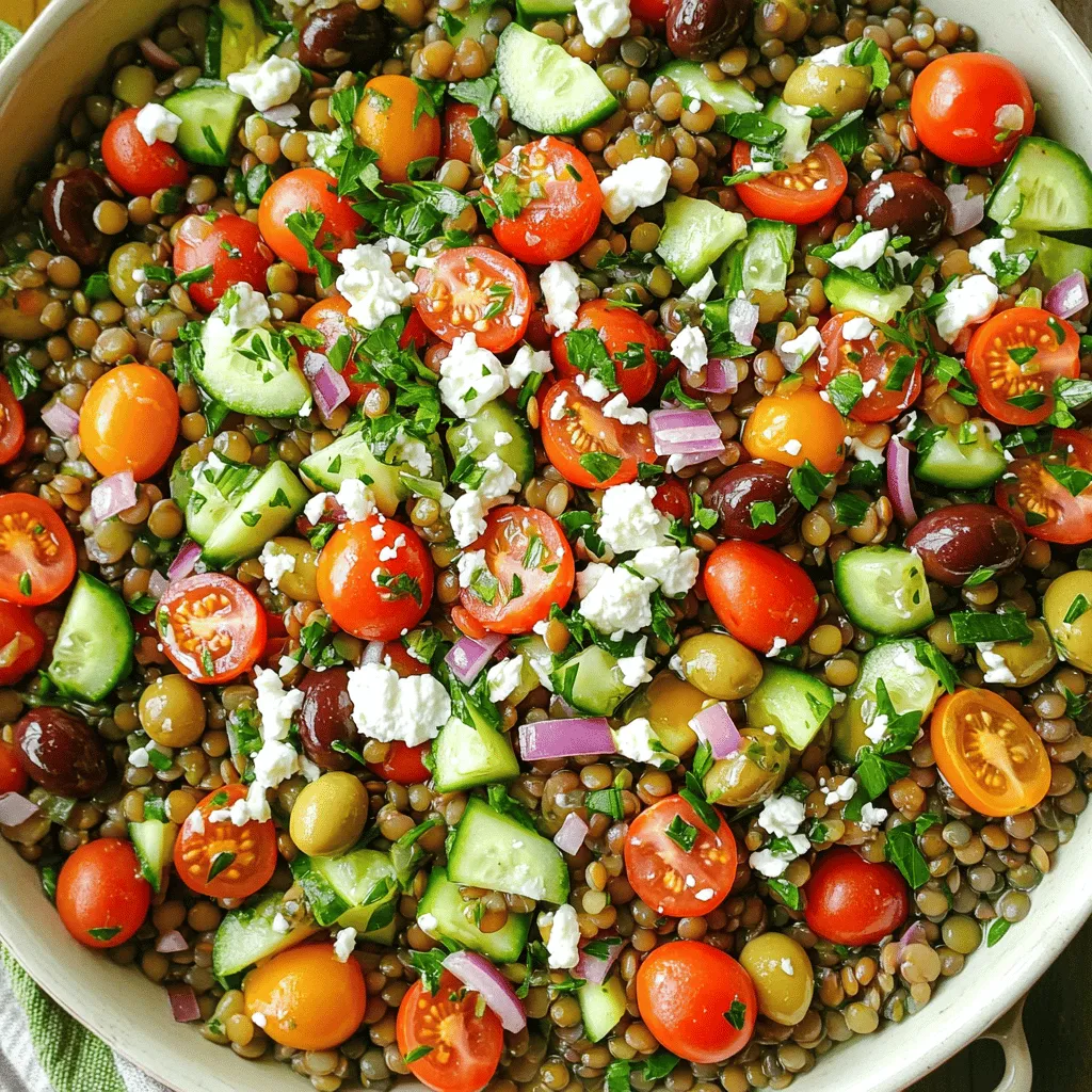 Mediterraner Linsensalat Frisch und leicht zubereiten