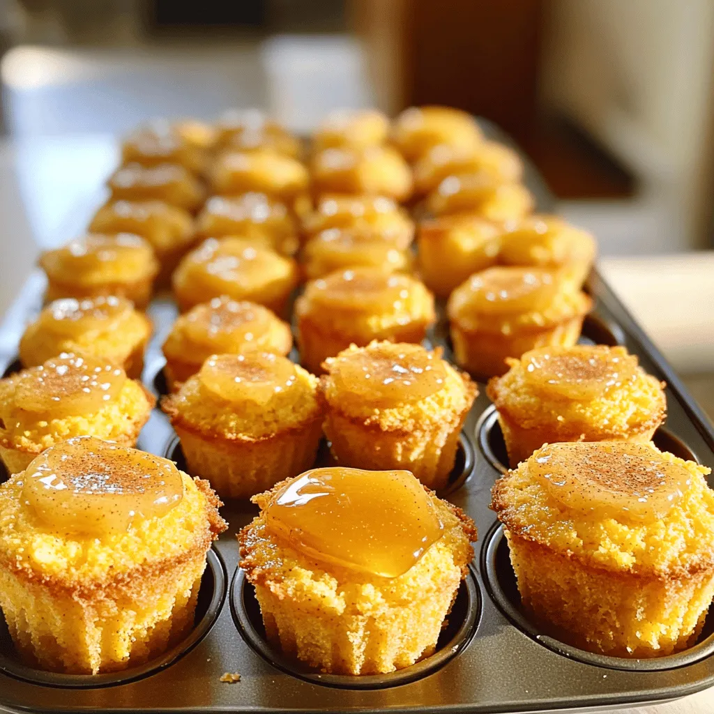 Süße Honig Butter Cornbread Poppers Leckeres Rezept