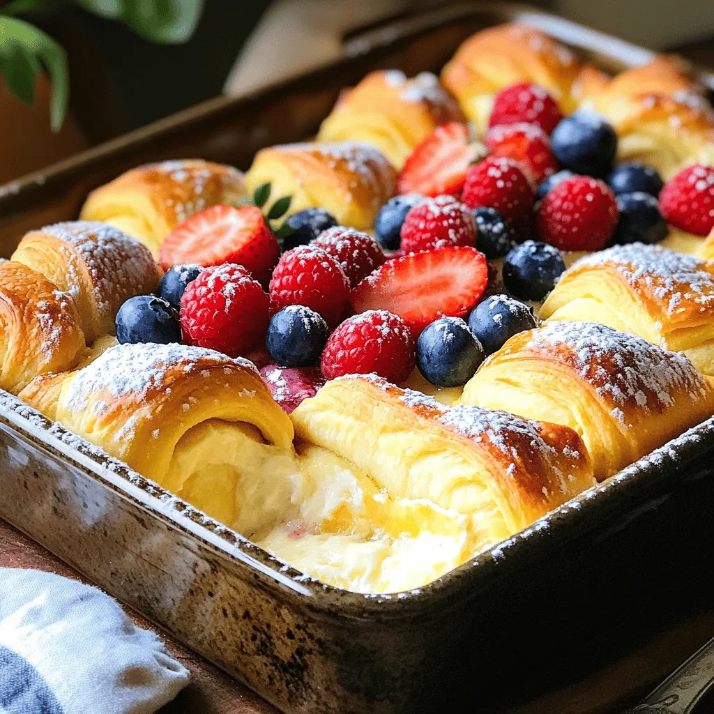 Käsekuchen-Croissant-Rollen-Auflauf Einfaches Rezept