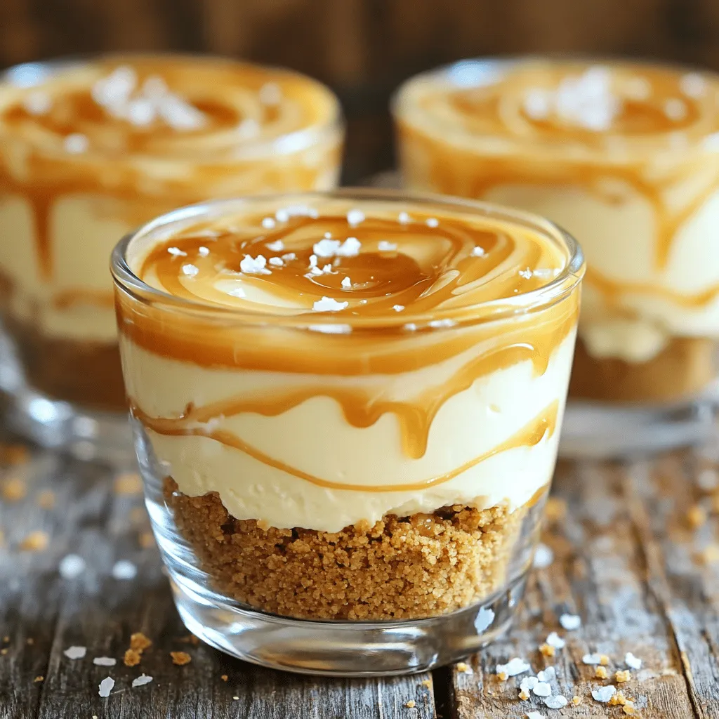 No Bake Salted Caramel Cheesecake Cups Genussmoment