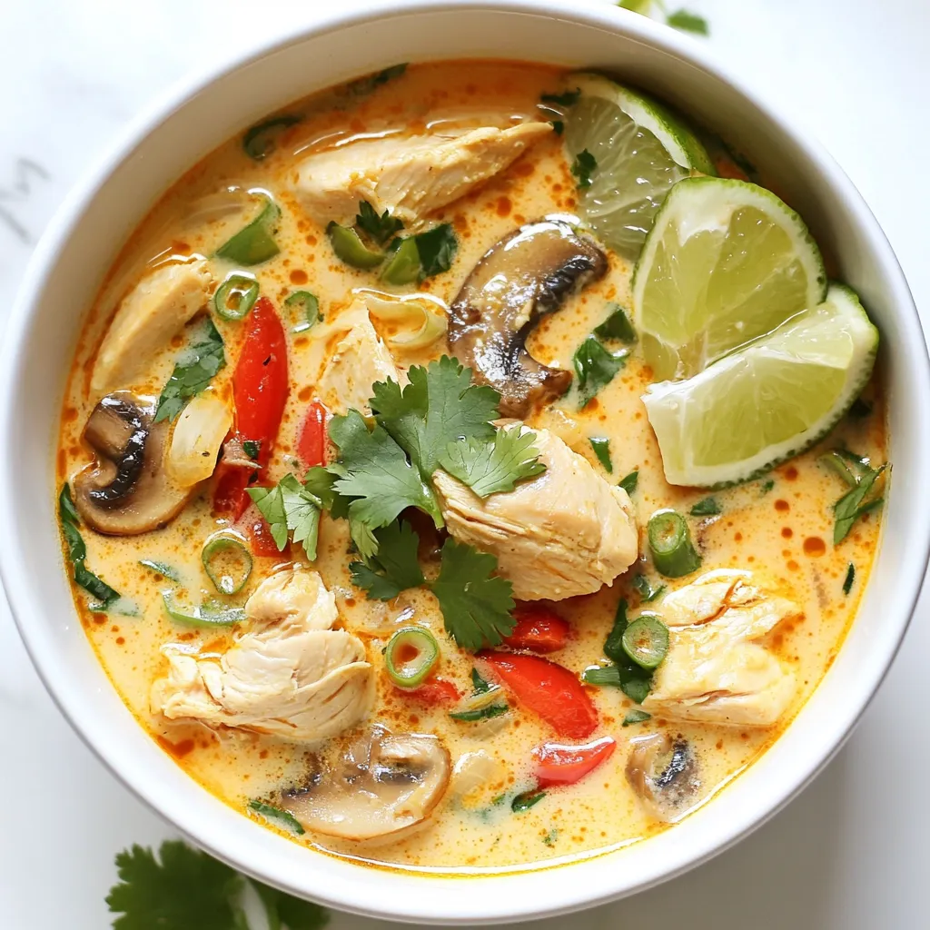 Thai Coconut Chicken Soup Köstliches Rezept für Genuss