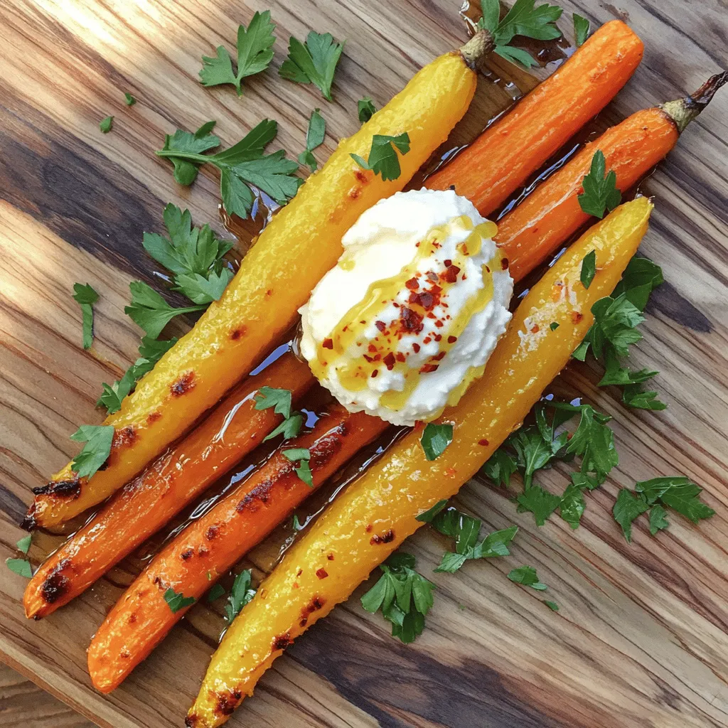 Roasted Carrots with Whipped Ricotta und Hot Honey Genuss