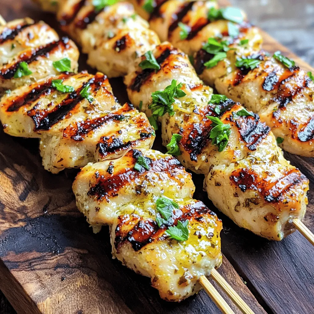 Knoblauch Parmesan Hähnchenspieße Lustige Grillgerichte