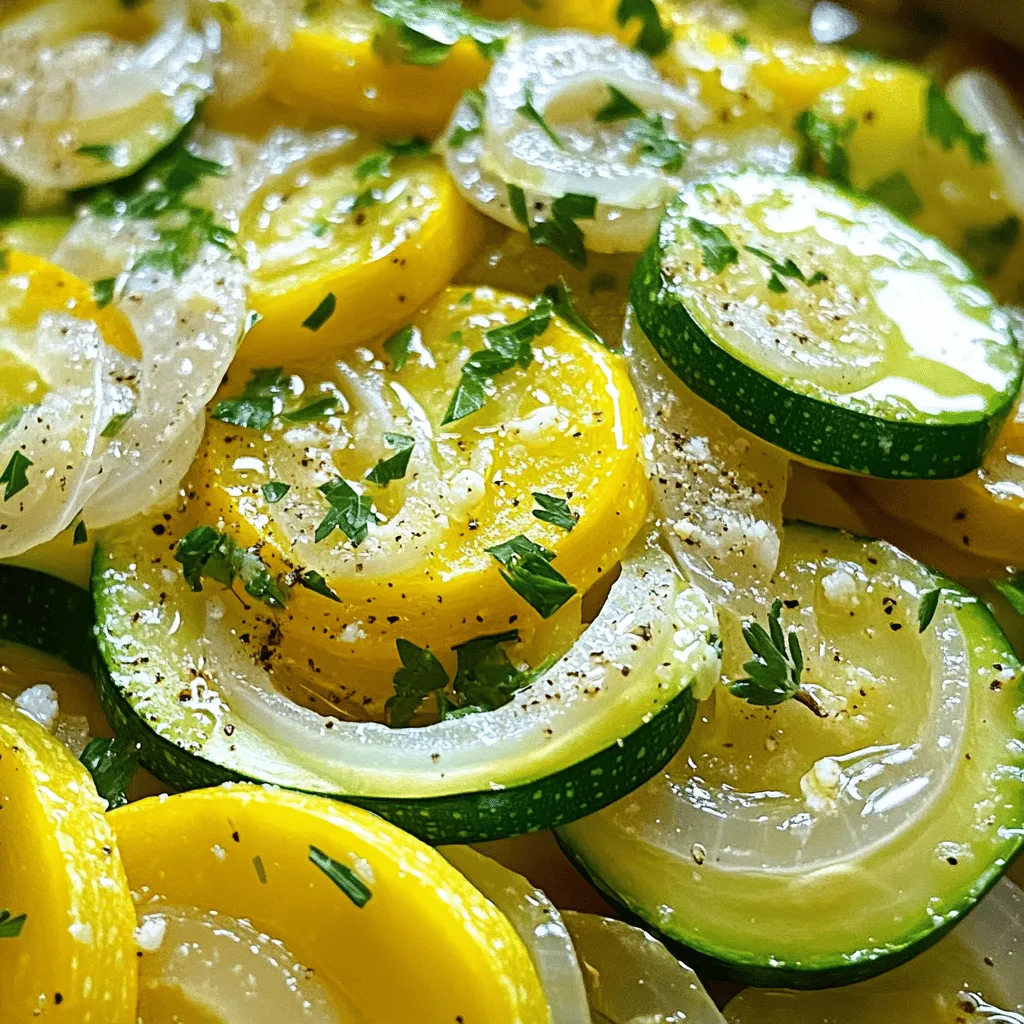 Klassische Zucchini und Zwiebeln Einfaches Rezept