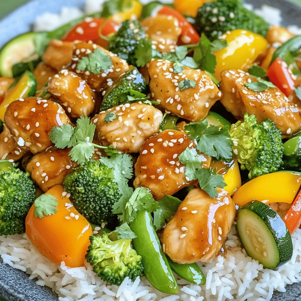 Honig-Knoblauch-Hühnchen und Gemüse Einfaches Rezept