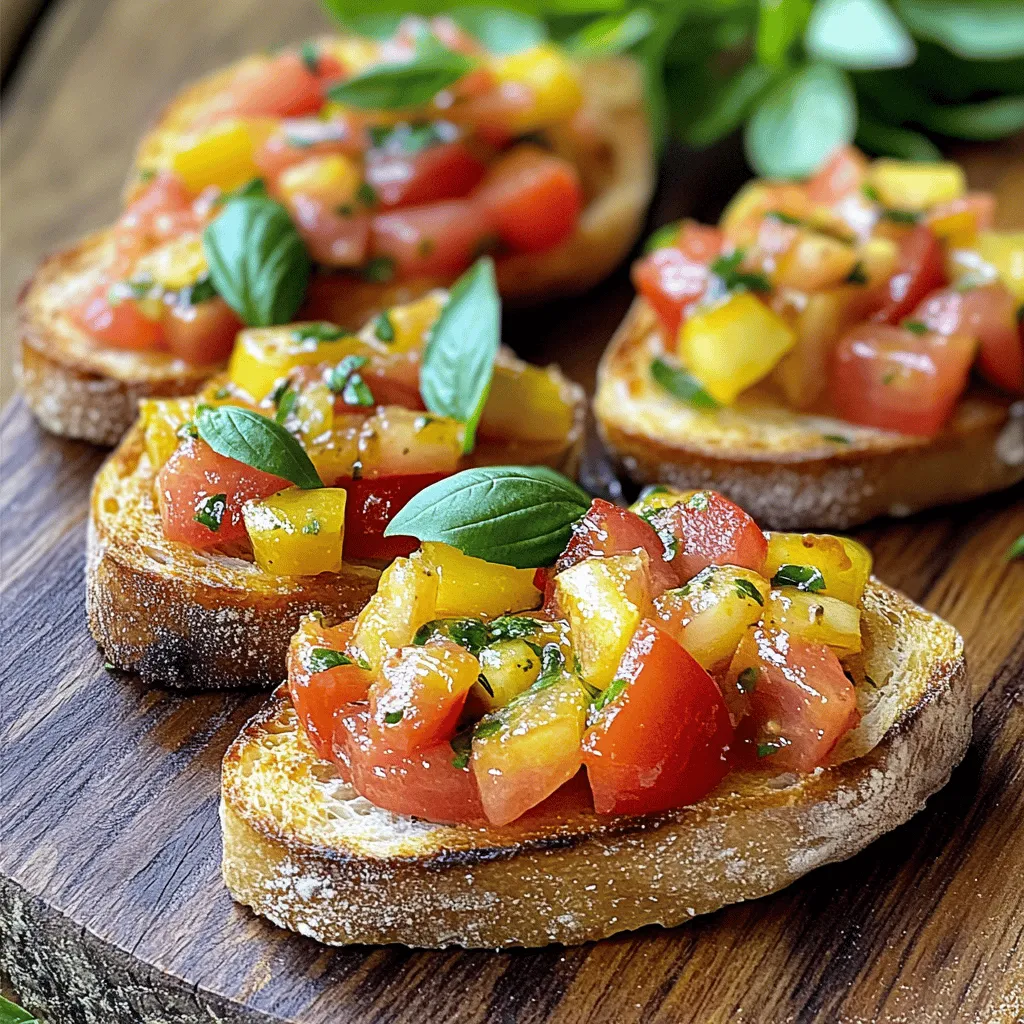Bruschetta mit Tomaten und Basilikum leckeres Rezept