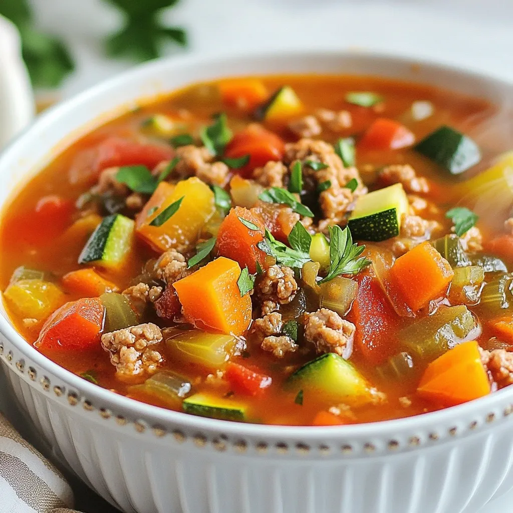 Ground Turkey Veggie Soup Schnelle und gesunde Mahlzeit