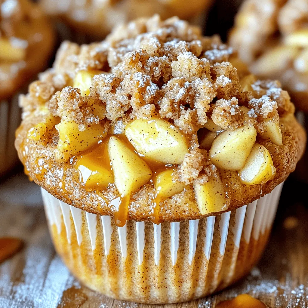 Bakery-Style Cinnamon Streusel Apple Muffins lecker
